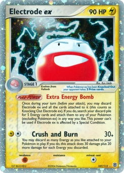 Electrode ex Pokémon card, number 107