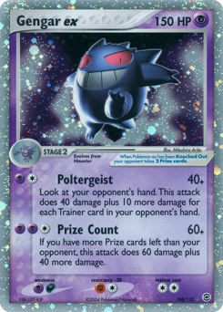 Gengar ex Pokémon card, number 108