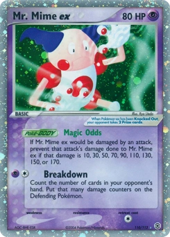 Mr. Mime ex Pokémon card, number 110