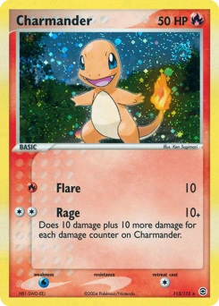 Charmander Pokémon card, number 113