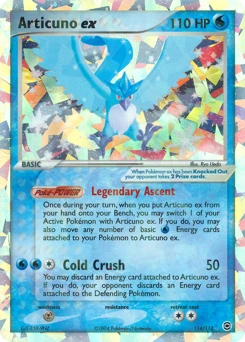 Articuno ex Pokémon card, number 114