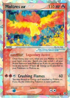 Moltres ex Pokémon card, number 115