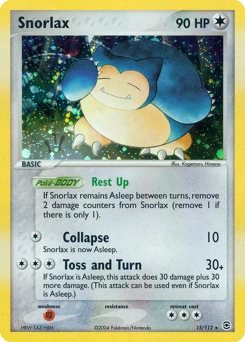 Snorlax Pokémon card, number 15