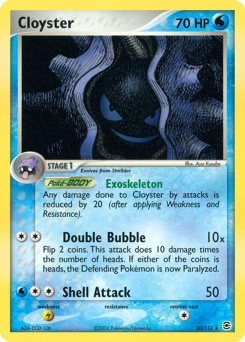 Cloyster Pokémon card, number 20