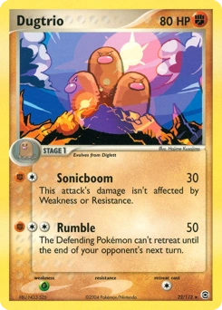 Dugtrio Pokémon card, number 22