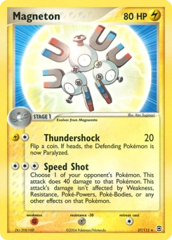 Magneton Pokémon card, number 27