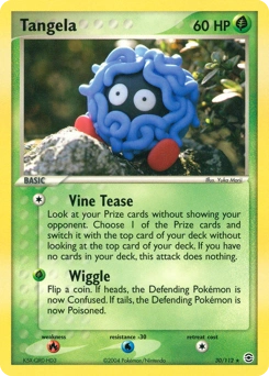 Tangela Pokémon card, number 30