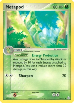 Metapod Pokémon card, number 39