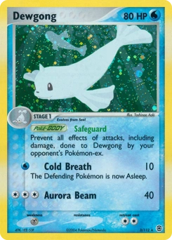 Dewgong Pokémon card, number 3