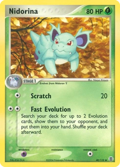Nidorina Pokémon card, number 40
