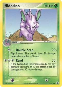 Nidorino Pokémon card, number 41
