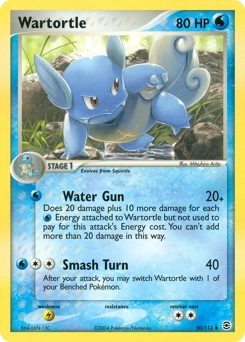 Wartortle Pokémon card, number 50