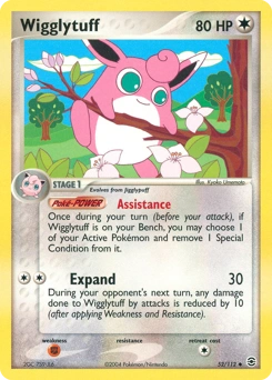 Wigglytuff Pokémon card, number 52