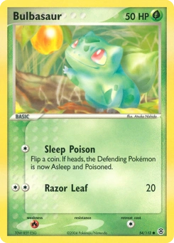 Bulbasaur Pokémon card, number 54