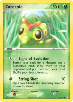 Caterpie Pokémon card, number 56