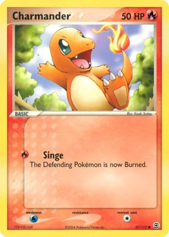 Charmander Pokémon card, number 57