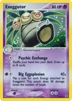 Exeggutor Pokémon card, number 5