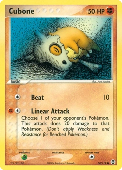 Cubone Pokémon card, number 60
