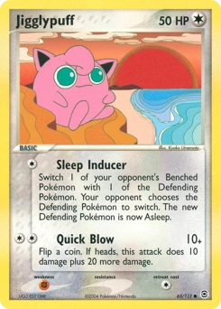 Jigglypuff Pokémon card, number 65