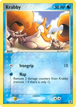 Krabby Pokémon card, number 66