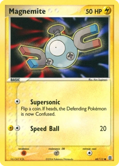 Magnemite Pokémon card, number 68