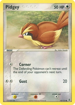 Pidgey Pokémon card, number 73