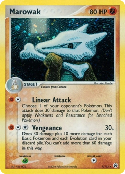 Marowak Pokémon card, number 7