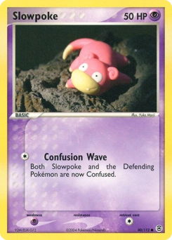 Slowpoke Pokémon card, number 80