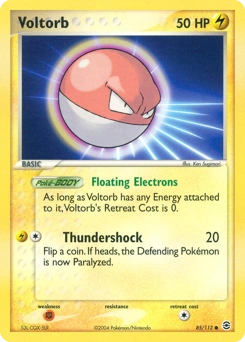 Voltorb Pokémon card, number 85