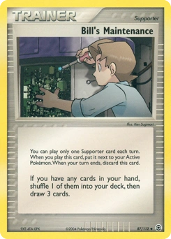 Bill's Maintenance Pokémon card, number 87