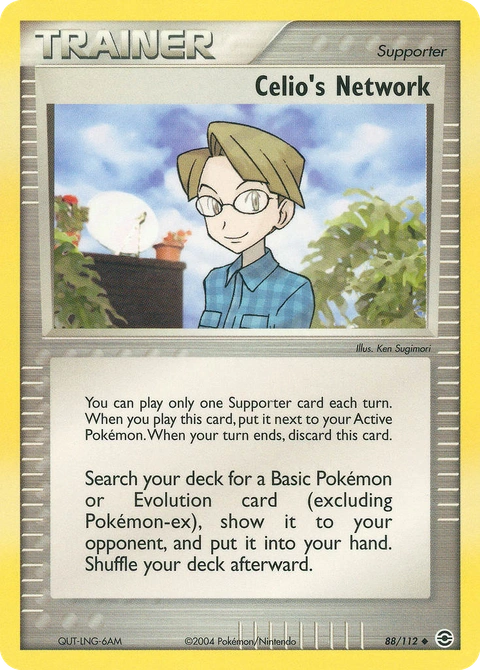 Celio's Network Pokémon card from FireRed & LeafGreen, number 88 (Standard print)
