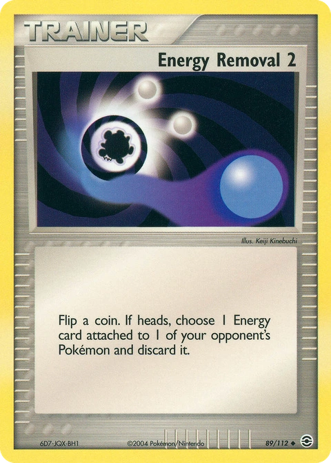 Energy Removal 2 Pokémon card from FireRed & LeafGreen, number 89 (Standard print)