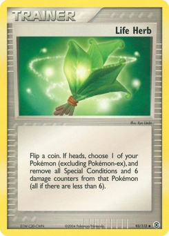 Life Herb Pokémon card, number 93