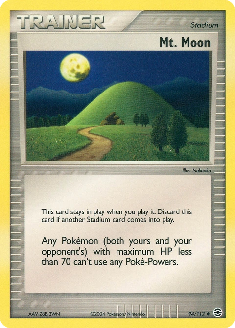 Mt. Moon Pokémon card from FireRed & LeafGreen, number 94 (Standard print)