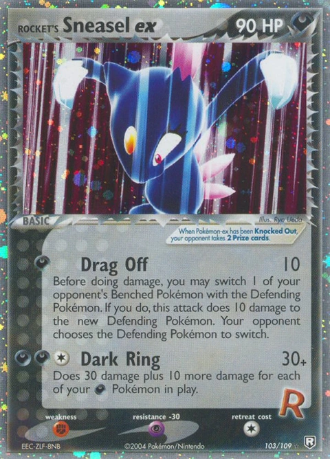 Rocket's Sneasel ex Pokémon card from Team Rocket Returns, number 103 (Holo print)