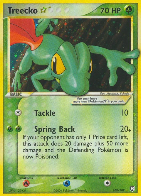 Treecko ★ Pokémon card from Team Rocket Returns, number 109 (Holo print)