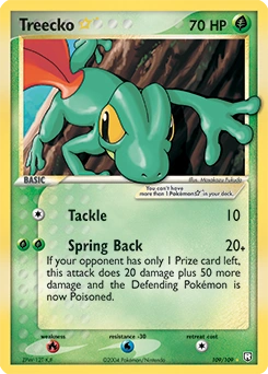 Treecko ★ Pokémon card, number 109