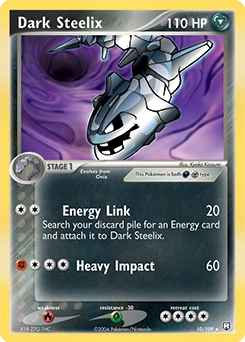 Dark Steelix Pokémon card, number 10
