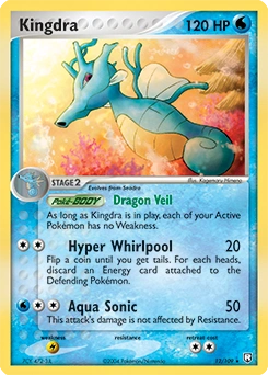 Kingdra Pokémon card, number 12