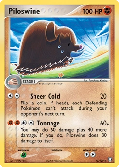 Piloswine Pokémon card, number 13
