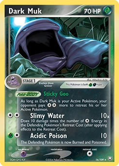 Dark Muk Pokémon card, number 16