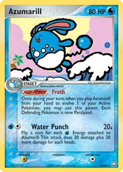 Azumarill Pokémon card, number 1