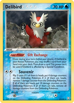 Delibird Pokémon card, number 21