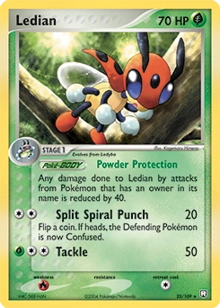 Ledian Pokémon card, number 23