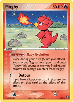 Magby Pokémon card, number 24
