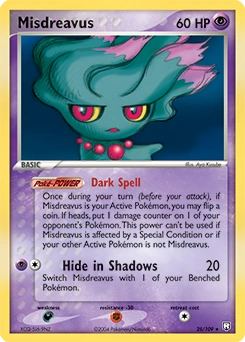 Misdreavus Pokémon card, number 25