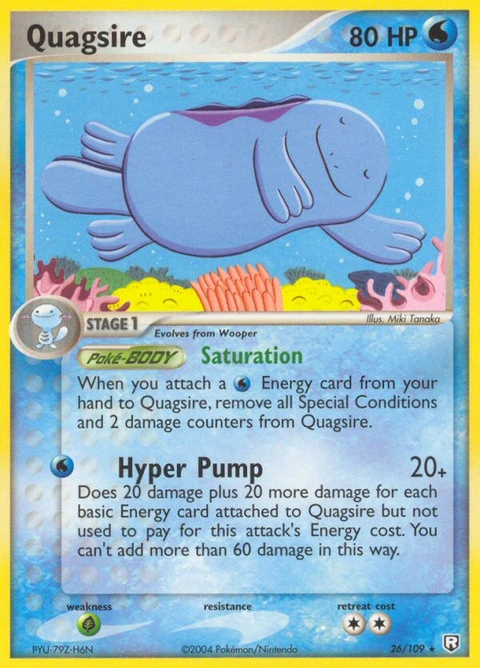 Quagsire Pokémon card from Team Rocket Returns, number 26 (Standard print)