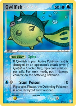 Qwilfish Pokémon card, number 27
