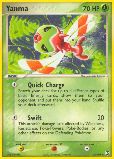 Yanma Pokémon card from Team Rocket Returns, number 28 (Standard print)