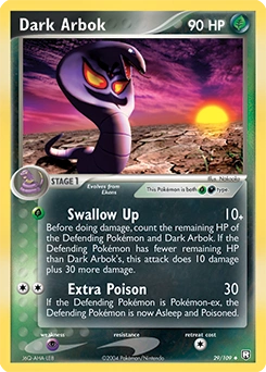 Dark Arbok Pokémon card, number 29